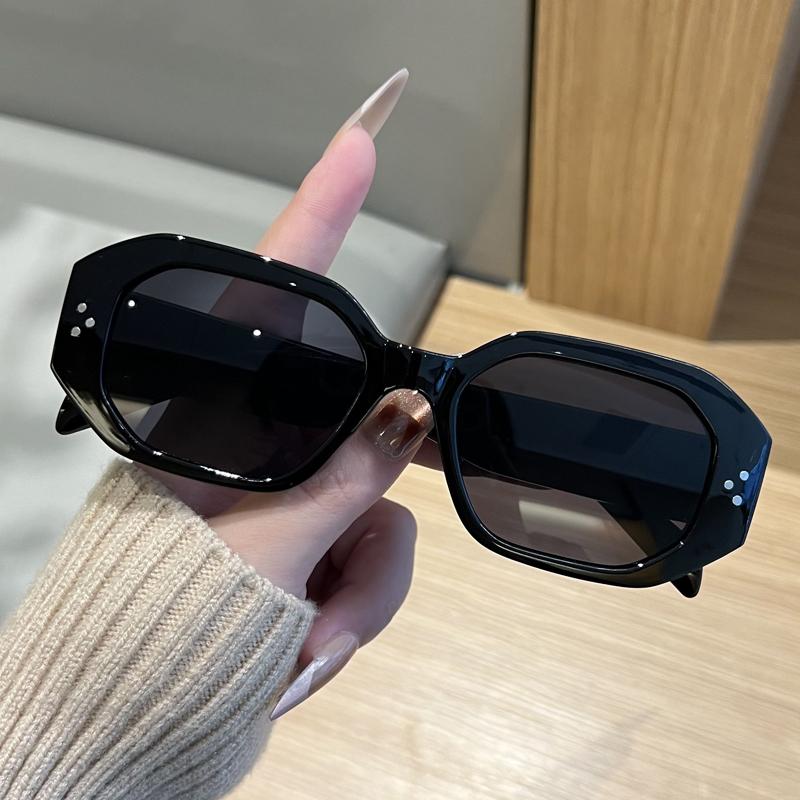 Korean Square UV Resistant Sunglasses For Men And Women Fashion Polygon Street Photography Outdoor Sunscreen Sun Glasses