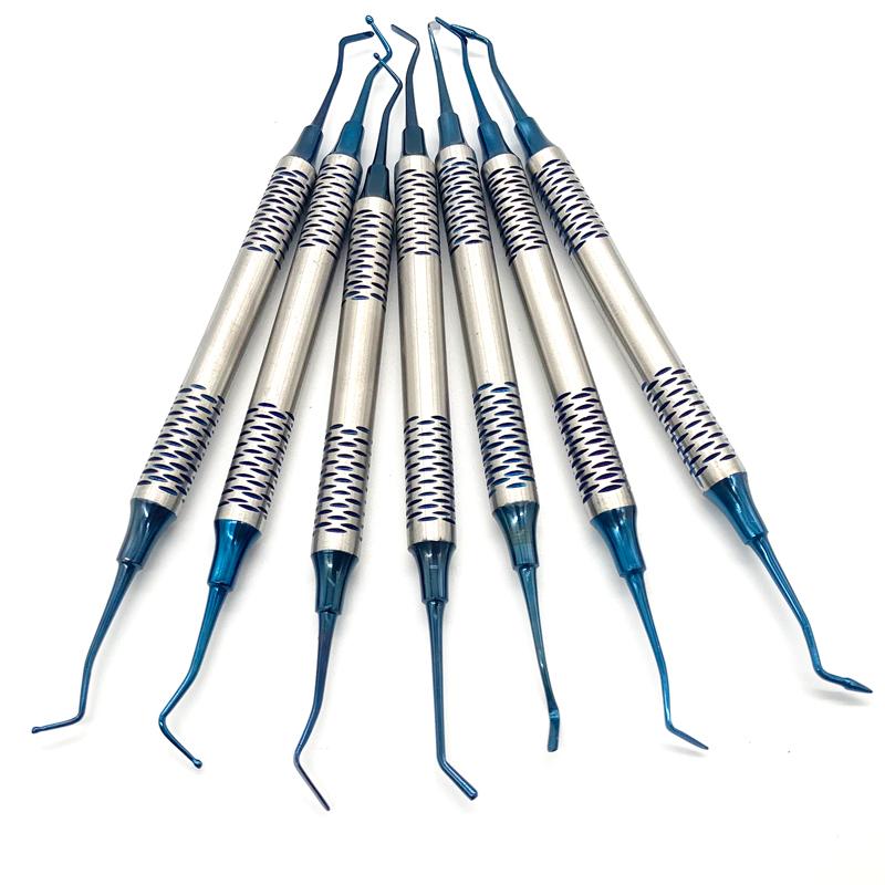 Dental Composite Resin Filling Spatula Titanium Plated Head Resin Filler Set Dental Instrument