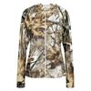 Women's Lightweight Hooded Zip-Up Jacket with Long Sleeves Pockets and Printed Design Sun Protection Outerwear for Outdoor Activities