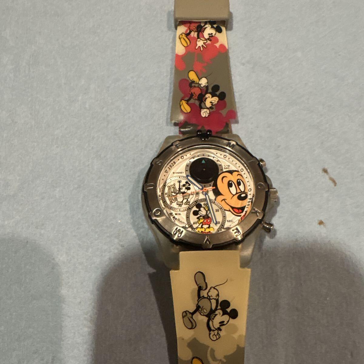 SEIKO ALBA Disney Mickey Mouse Watch V655-605A Quartz Unused Junk
