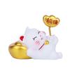 Cute Mini Maneki Neko Spring Ornaments, Resin Desktop Decorative Ornaments and Car Ornaments