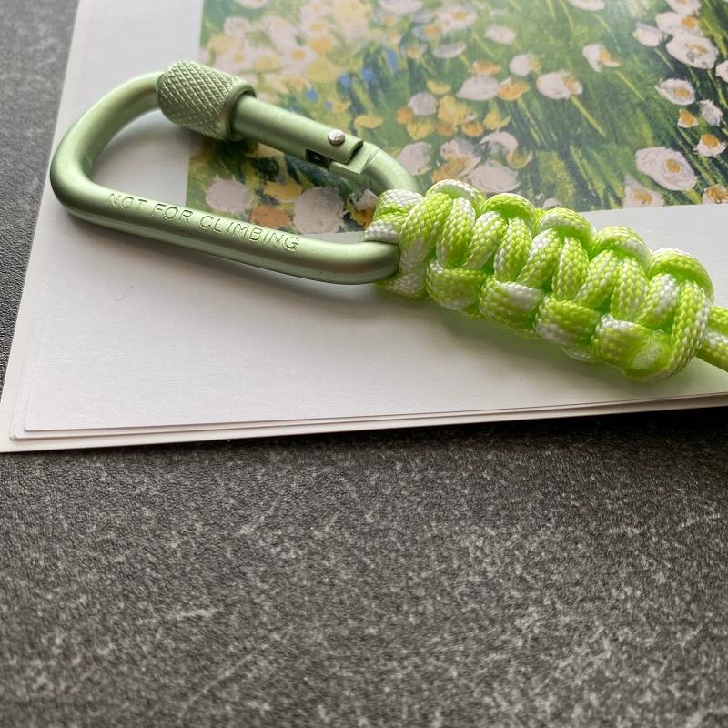 Umbrella rope woven water bottle buckle metal hook portable beverage lanyard mountaineering backpack key lock fast pendant edc