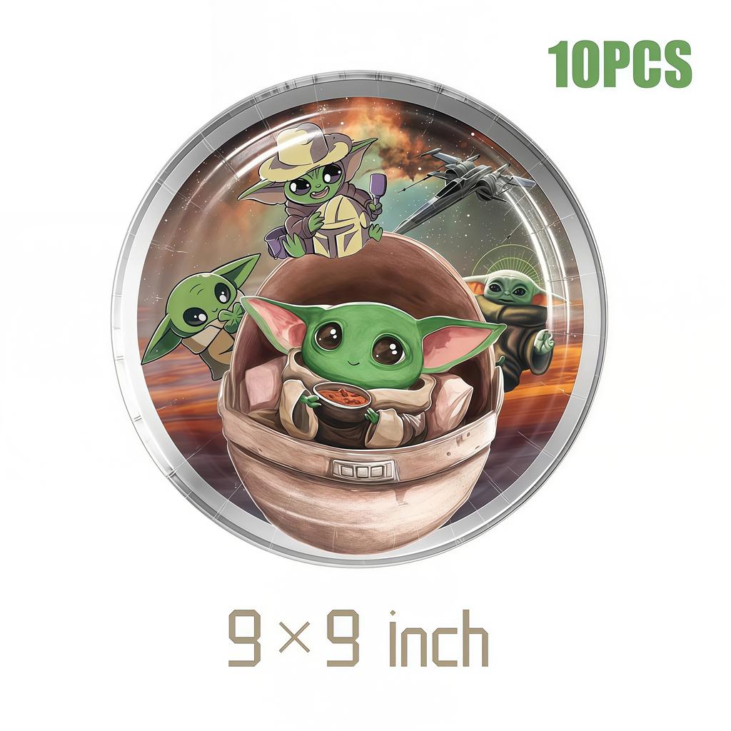 Star Waring Yoda Baby Theme Birthday Party Decoration Plate Napkin Cup Balloons Banner for Boys Favor Baby Shower Supplies Gifts