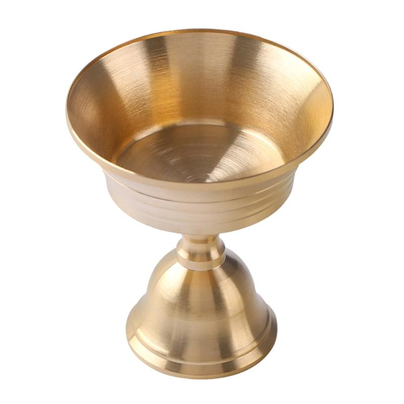 Butter Lamp Holder Brass Cup Tealight Candle Holder Tibetan Oil Lamp Buddhist Altar Supplies Candlestick Table Decors
