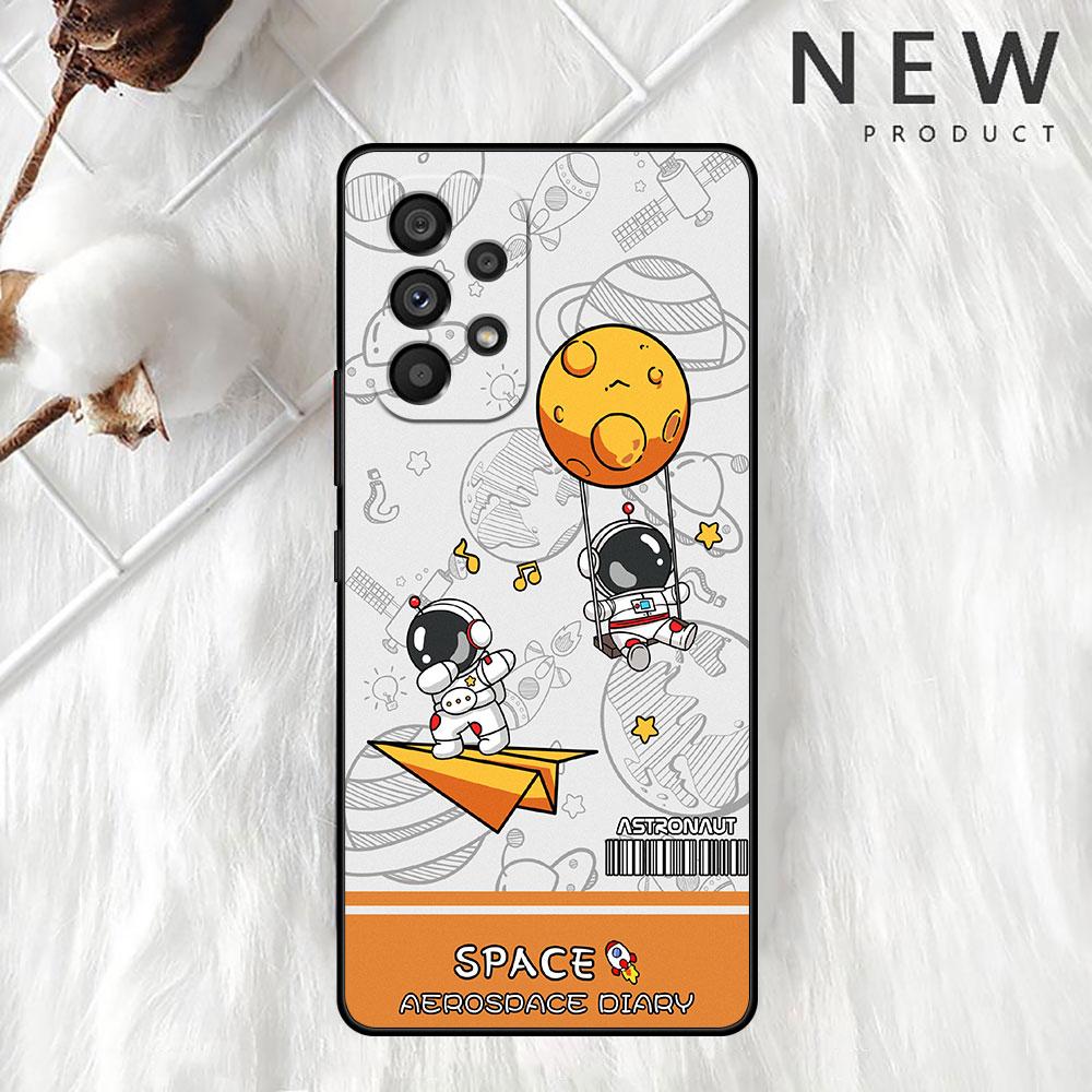 Modische coole Astronauten-Hülle für Samsung Galaxy A52 A12 A51 A32 A21s A71 A32 5G A12 A22 A53 A31 A13 A72 A02s A41 A03 Handyhülle