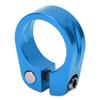 28.6mm Bike Seat Post Clamp Aluminum Alloy Locking Seat Tube Holder Clip for Mountain BicycleBlue