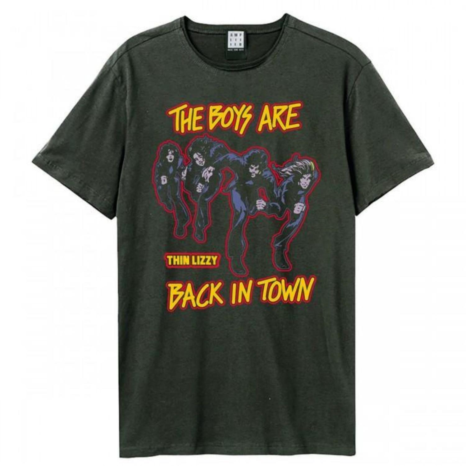 Amplified Unisex Adult The Boys Are Back Cartoon Thin Lizzy T-Shirt S