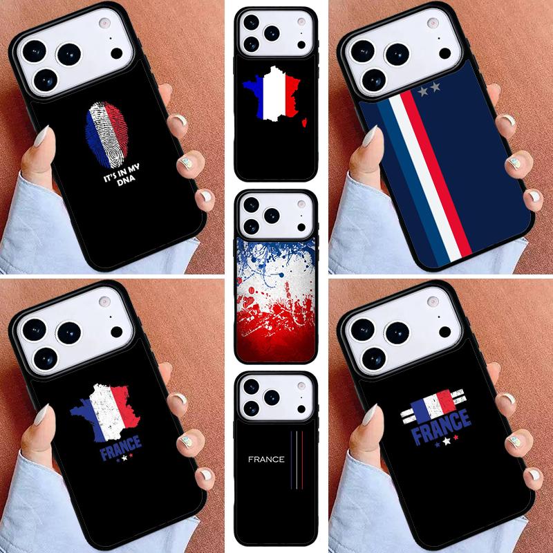 France Flag Phone Case for iPhone 16e 15 14 13 12 17 Pro Max Plus Air 17pro Cover Coque