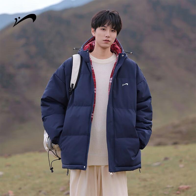 ERKE Men's Hooded Loose Winter Warm Padded Jacket