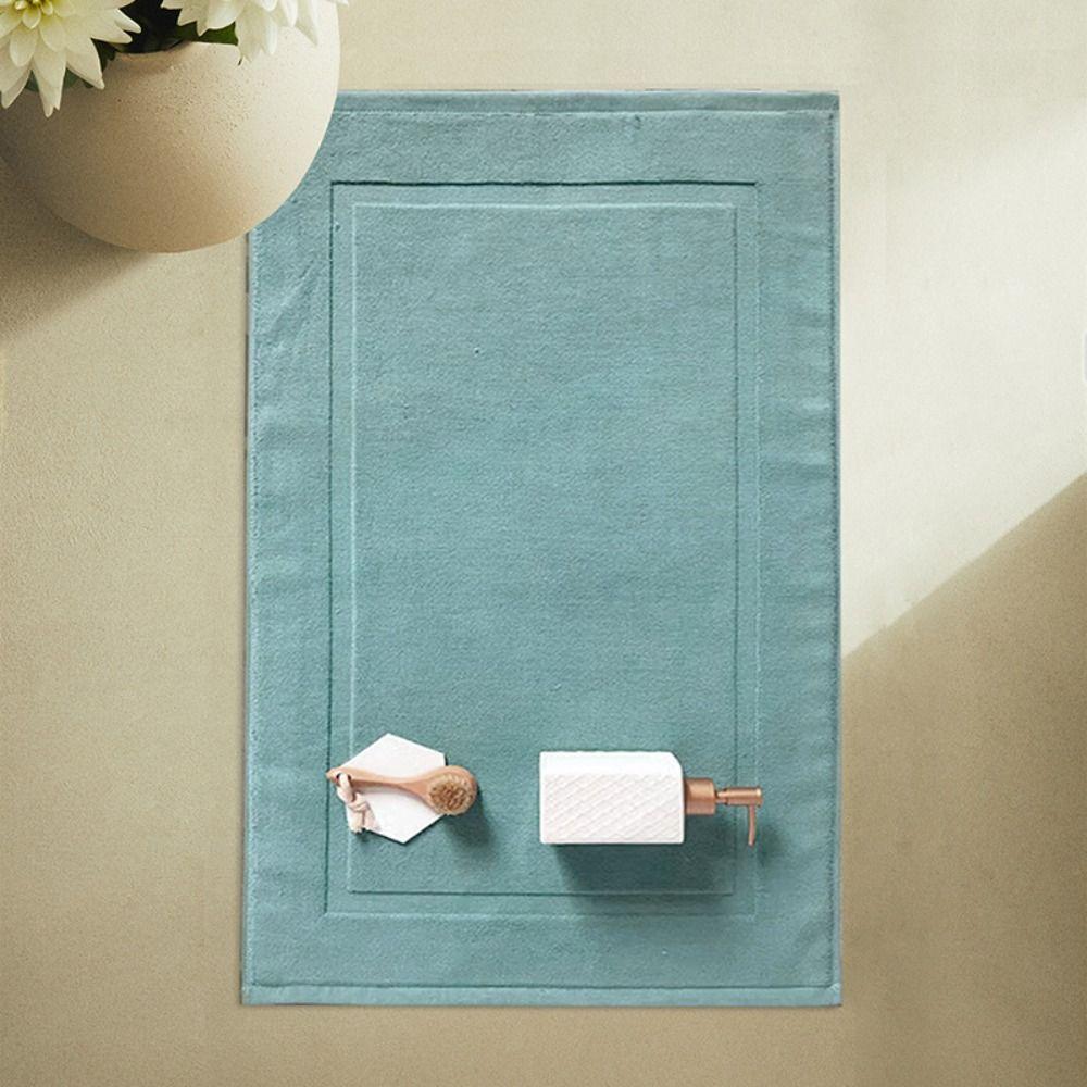 

Jacquard Cotton Bathroom Mat 40*60cm SPA Bathroom Mat Yoga Mat Shower Mat Hotel белый