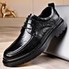 Men'S Shoes New Spring And Autumn British Style Leather Shoes Men'S Business Dress Big Head Cowhide Work Non-Slip Casual Shoes
