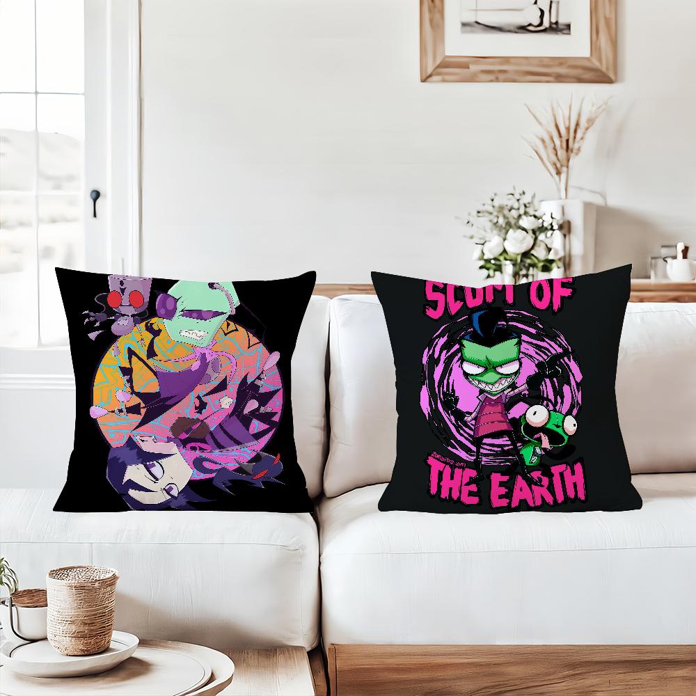 ANIME I-invader Z-zim Pillow Case Suitable For Bedrooms Living Rooms Cars Home Decoration