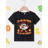 European sizes Summer Stylish Short-Sleeve T-Shirt for Boys Featuring a Fiery Little Rooster Print with "LA-LA-LA-LAVA, CH-CH-CH-CHICKEN"