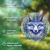 Fox and Sage Metal Spinner Wind Spinner Blue White Fox Design No Power Needed Indoor Outdoor Decor for All Seasons Holidays
