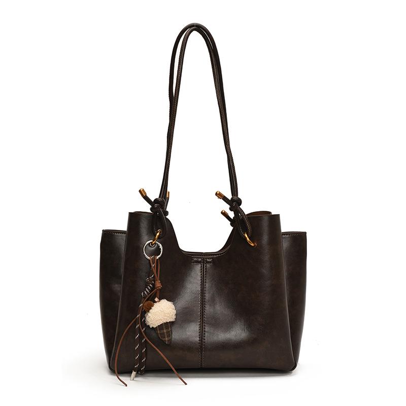 Women's Large Capacity Retro Shoulder Tote - 2025 Spring/Summer Fashion