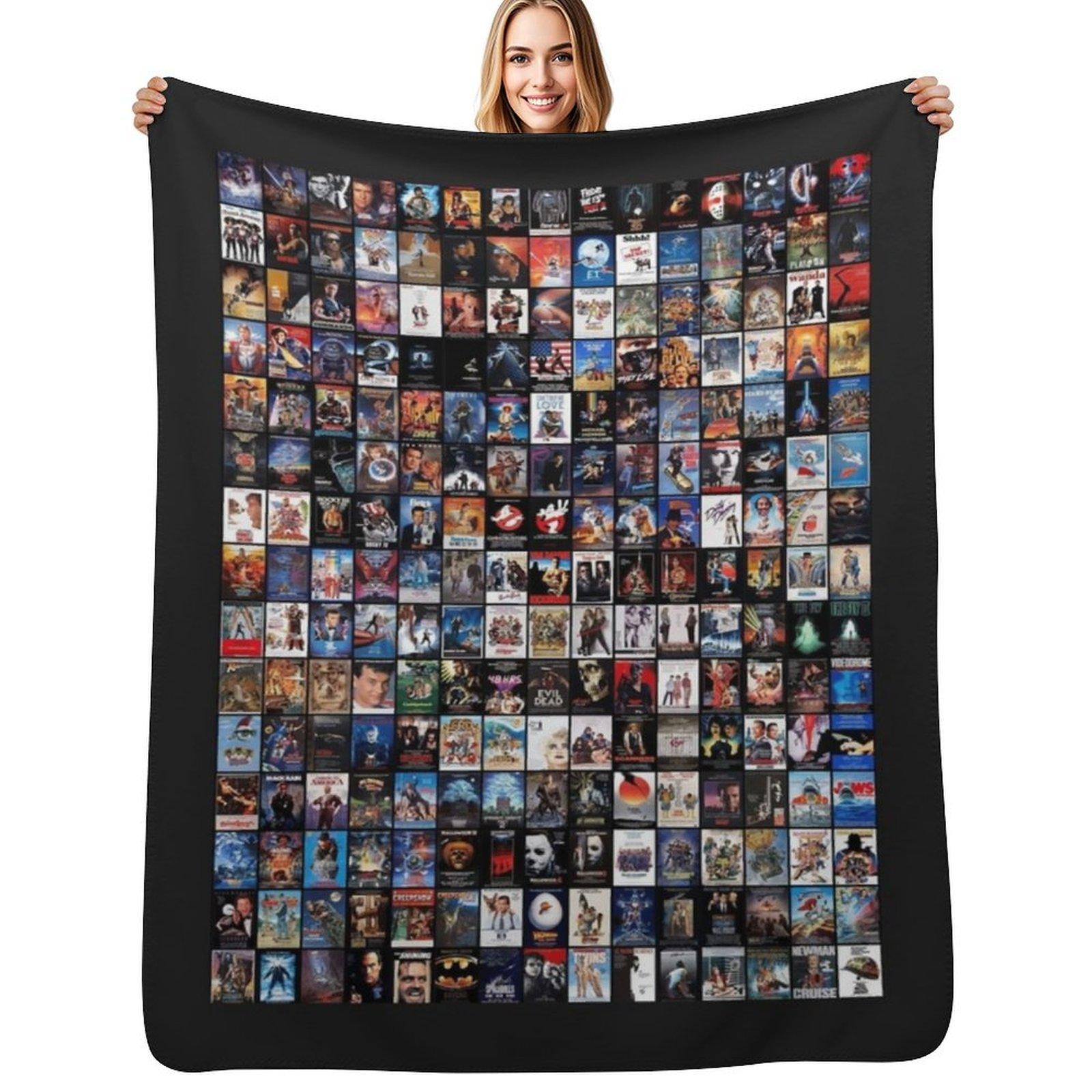 Movie Posters from the 80s Classic Throw Blanket Color Fast Cozy Throw Blanket Size: 75*100cm, Weight: 230 GSM
