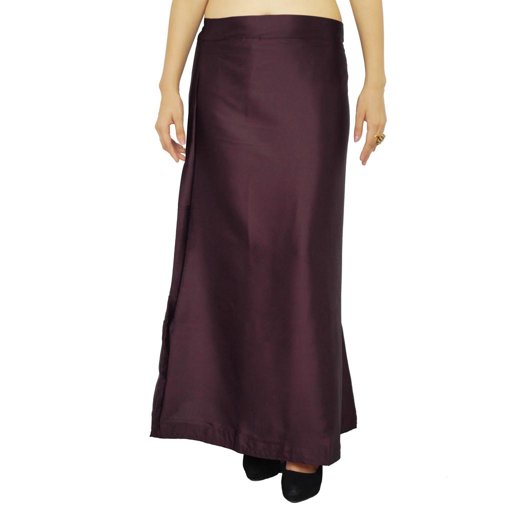 Căptușeală de fustă gata făcută pentru jupon din mătase satinată sari indian Bollywood