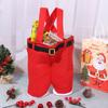 Merry Christmas Suspender Trousers Candy Bag Xmas Gift Bags Wine Bottle Holder Santa Claus Pants