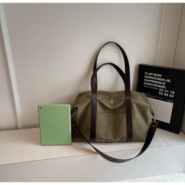 2025 bag new high-end portable large bag autumn and winter shoulder large capacity messenger bag fashion casual canvas bag