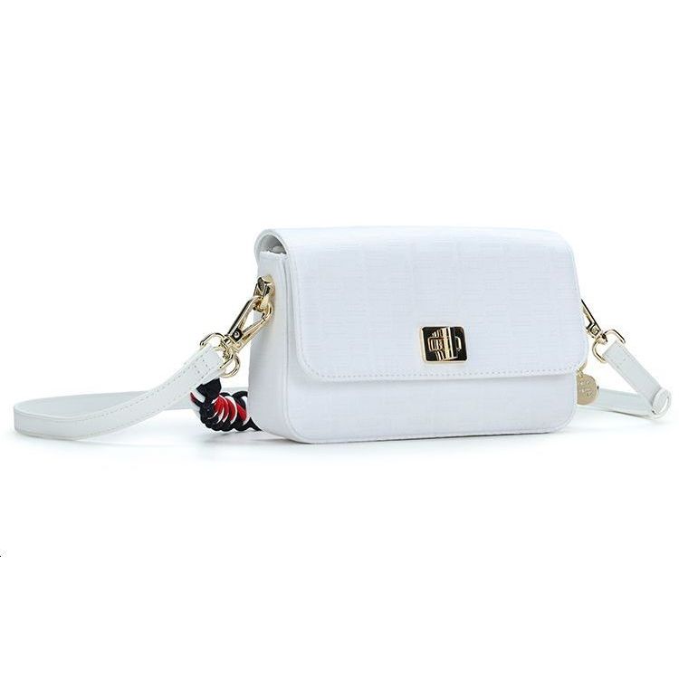FILA Casual Fashion Simple Commuter PU Underarm Crossbody Handbag Women handbag Standard-White F13W221162F-WT