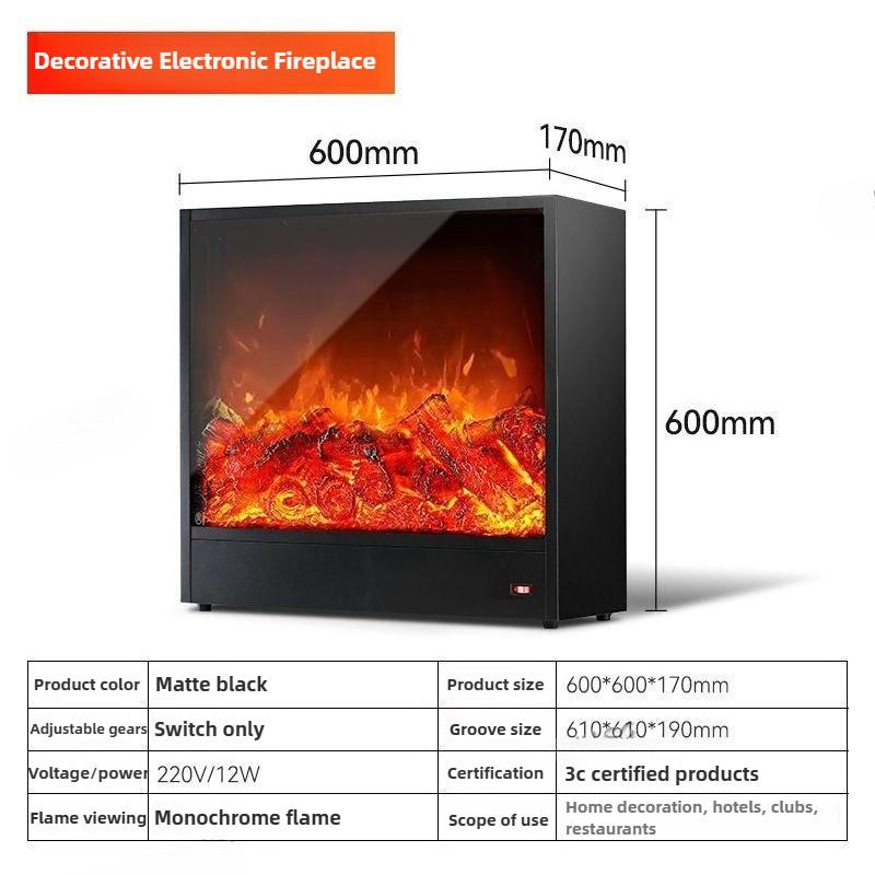 LED Simulation Flame European Style Electric Fireplace Embedded Decorative Cabinet Home Heater Hotel 4D Electronic Fireplace