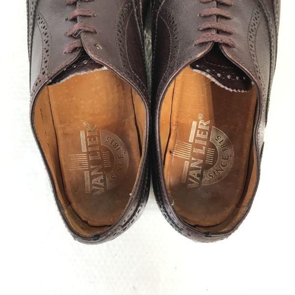 Seit 1815 VAN LIER/Leder Full Brogue Wingtip Balmoral Schuhe/10/28.5/Braun/80er-90er Dress(GEBRAUCHT)