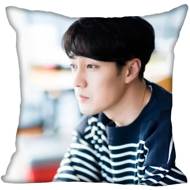 New So Ji Sub KPOP Boy Pillow Cover Bedroom Home Decorative Pillowcase Square Zipper Pillow Cases Satin Soft No Fade 0824