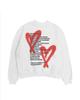 THEMUSEUMVISITOR Heart Spray Printed Sweatshirts (White)
