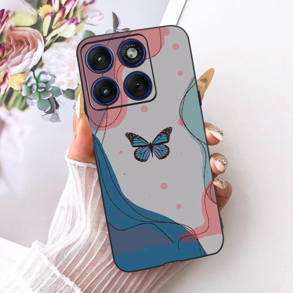 For Motorola Edge 70 Case XT2601-2 Cute Cat Peacock Painted Cover Soft Silicone Case For Motorola Edge 70 Fusion Edge70 5G Shell