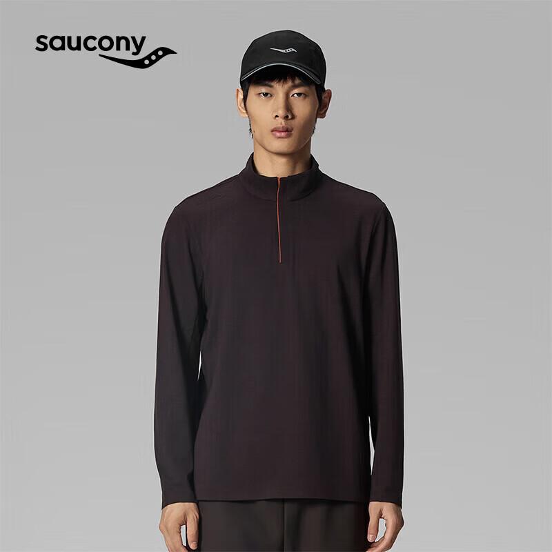 Мужской беговой топ Saucony с полумолнией и длинным рукавом XL