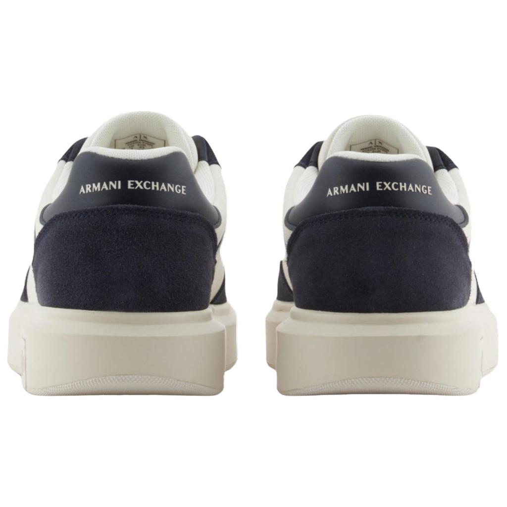 Armani Exchange Polyester Round Toe Lace-Up Low Top Sneakers Men sneakers White XUX254XV950U388