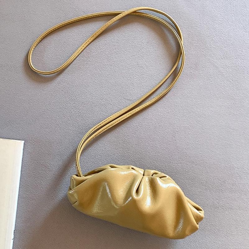 Dumpling Bags for Women Clutch Purses,Slings Bag Soft Pu Leather Cloud Handbag Ruched Shoulder Bag