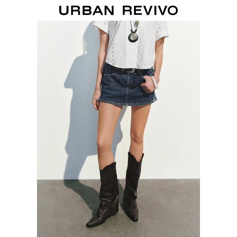 UR2026 Women s Retro Washed Denim Shorts 27