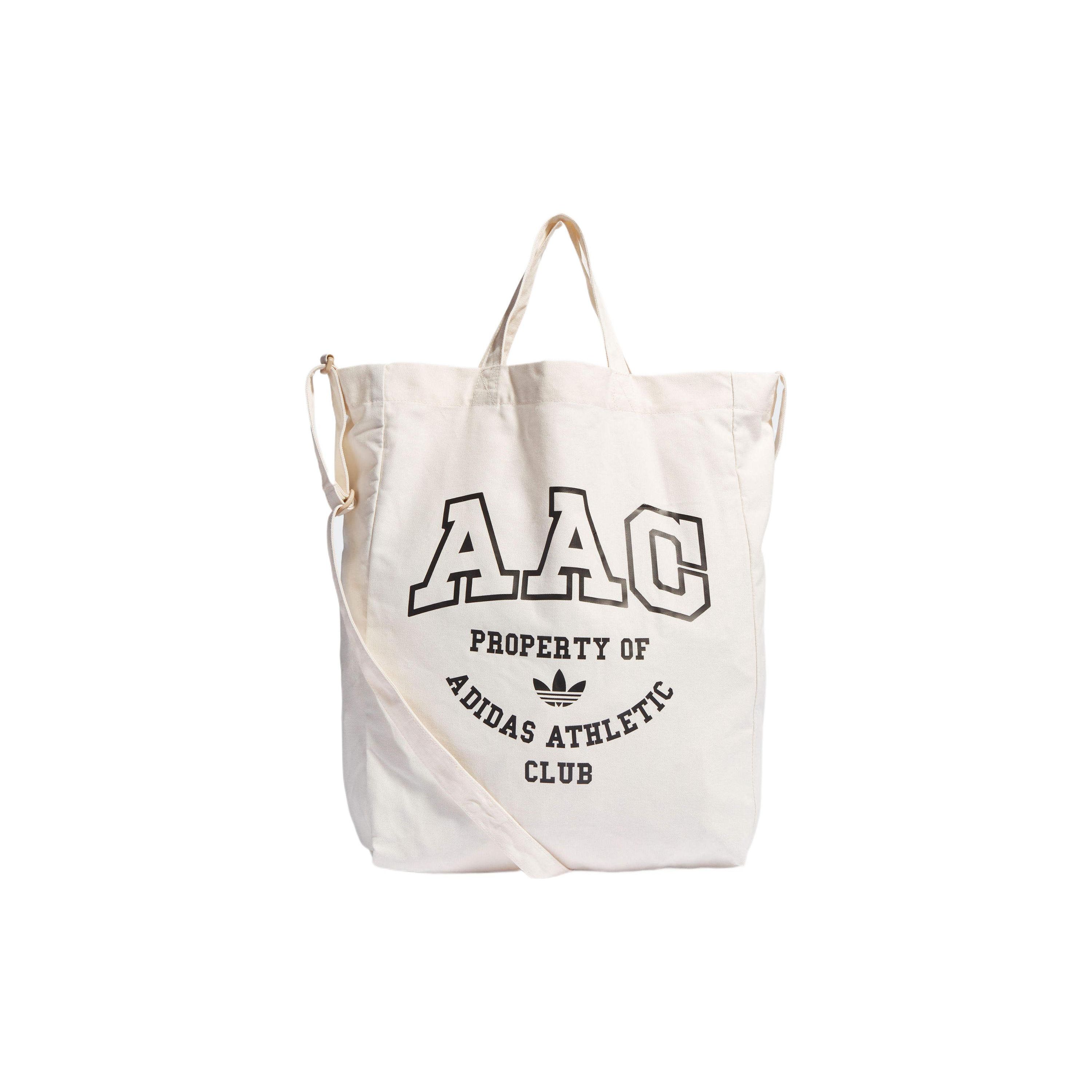 Adidas Originals Trefoil Print Logo Large Capacity Tote Bag Unisex Tote Bags Beige IN4729 Beige