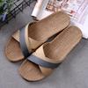 Cotton and Linen Non-Slip Home Slippers for Men and Women – Indoor Summer Slippers with Thick Bottom for Wooden Floors.