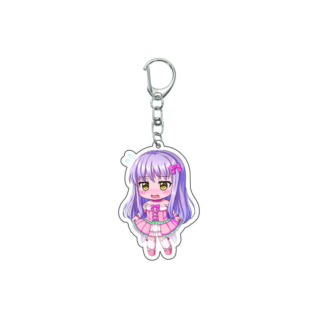 55MM Anime banG Dream Keychain Toyama Kasumi/Saya Yamabuki/Hanazono Tae Key Chain Acrylic Model Plate Christmas Gifts