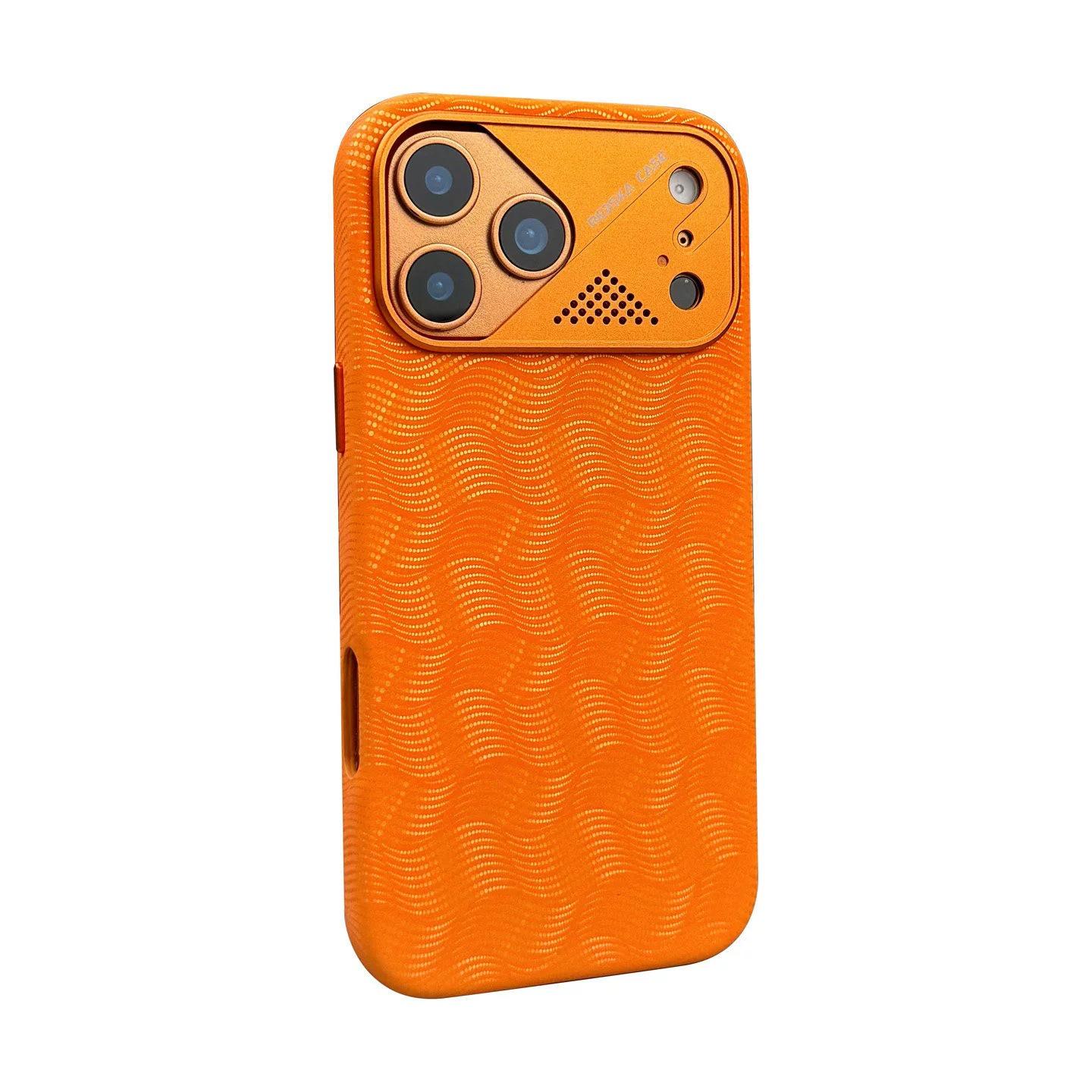 iPhone 17 Pro Max Wave Pattern Leather Magnetic Phone Case iPhone 16 Pro