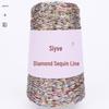 Filato di paillettes Siyue 2mm - Lana tessuta a mano per progetti fai da te (100 grammi)