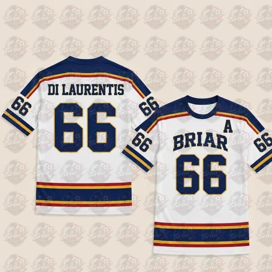 Kukebang 2026 Hot Off Campus Briar University Hockey Jersey Graham 44 Di Laurentis 66 Cosplay T-shirt Mannen Vrouwen Zomer Streetwear T-shirts 6XL