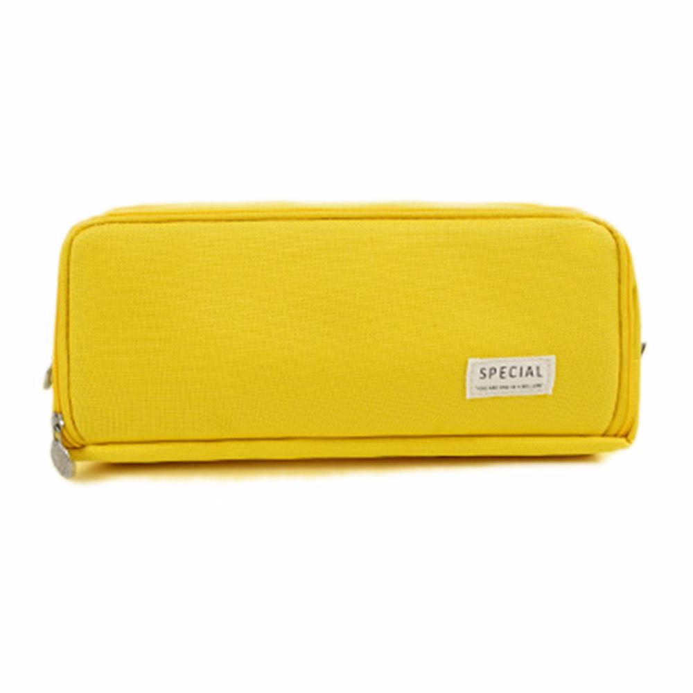 Large Capacity Multi-layer Pencil Case Korean Style Cloth Makeup Bag Simple Style Student Stationery Storage Bag