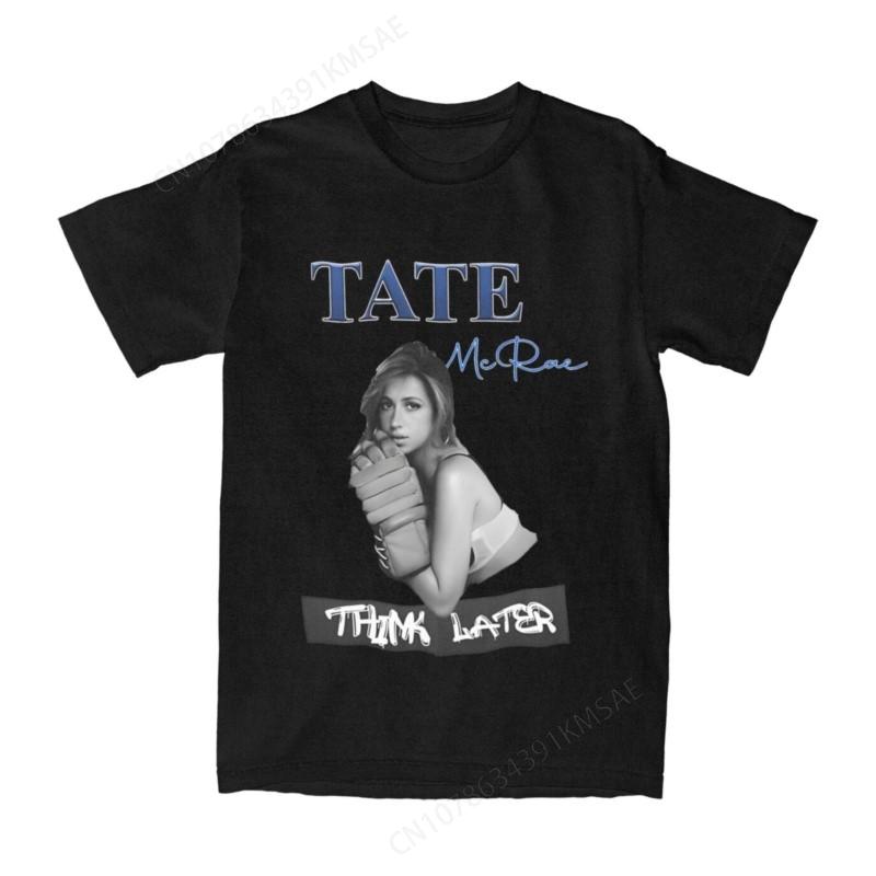 Think Later Vintage Album TShirt Unisex Stylish Singer Tate McRae 100 Cotton TShirts Summer ONeck Tee Shirt Plus Size Tops