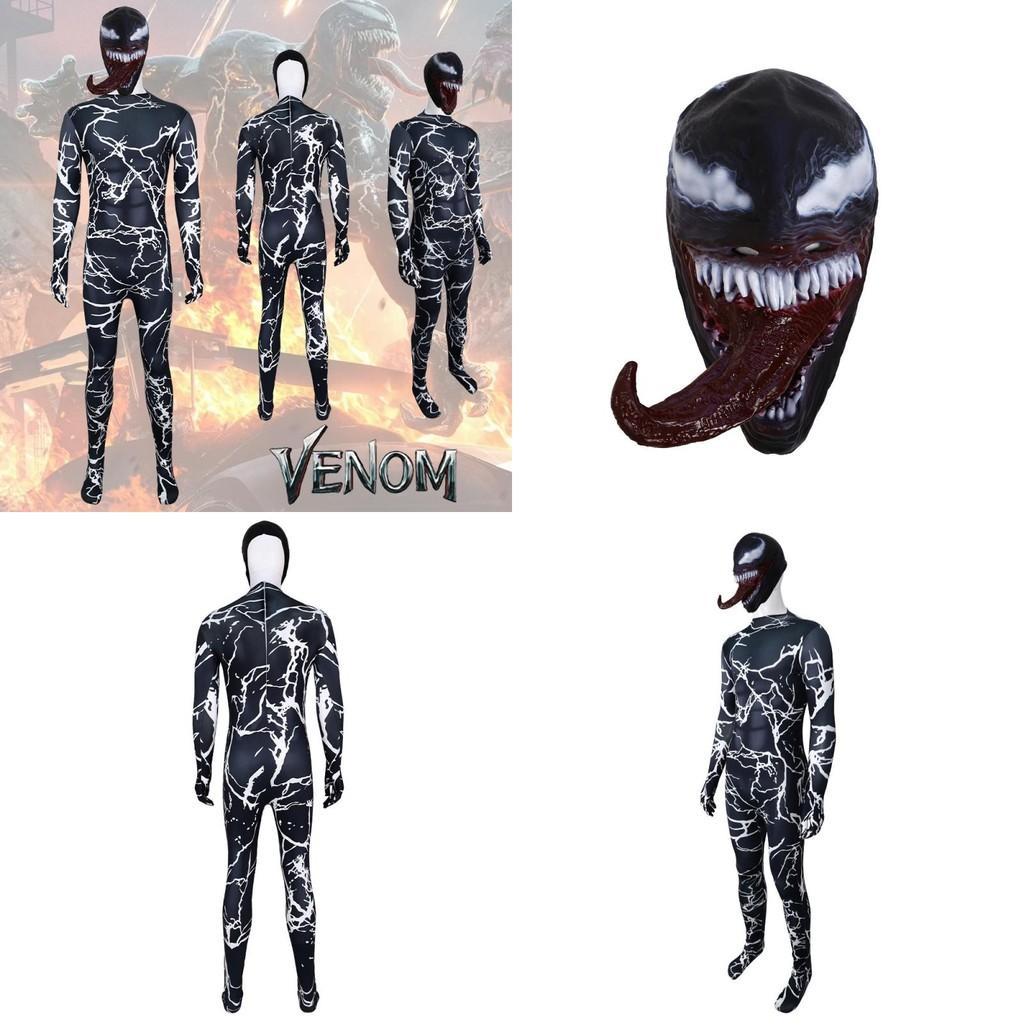 Costume Cosplay Venom With Jumpsuit Design For Role Play Festivities And