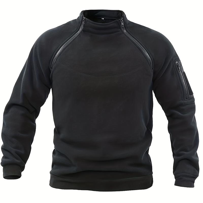 Pull Tactique Homme Extérieur Décontracté Sweat Militaire Veste Polaire Pull à Col Montant Vêtements Coupe-vent