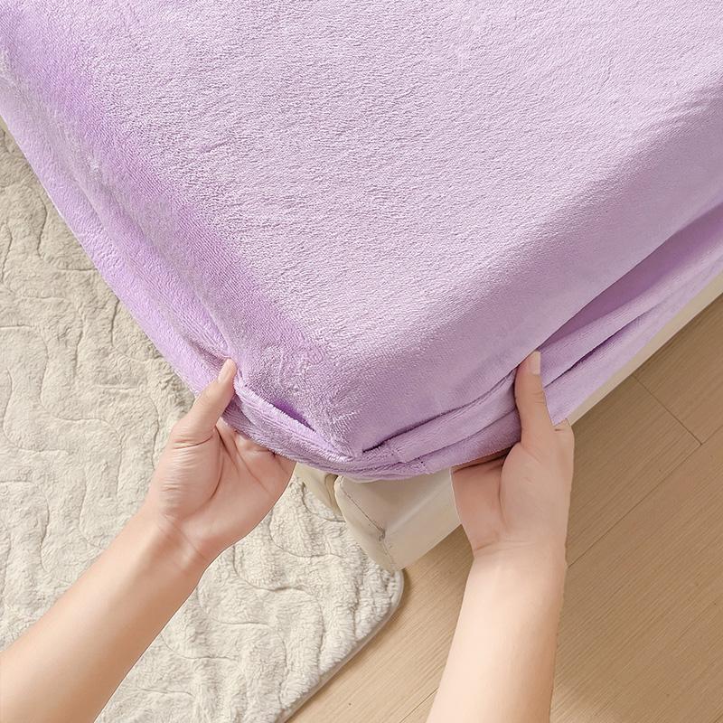 Elastic Winter Fitted Sheet Plush Double Bed Sheet Soft Warm Velvet Bedspread Mattress Cover Bed Linen Protector 90 150 180 200