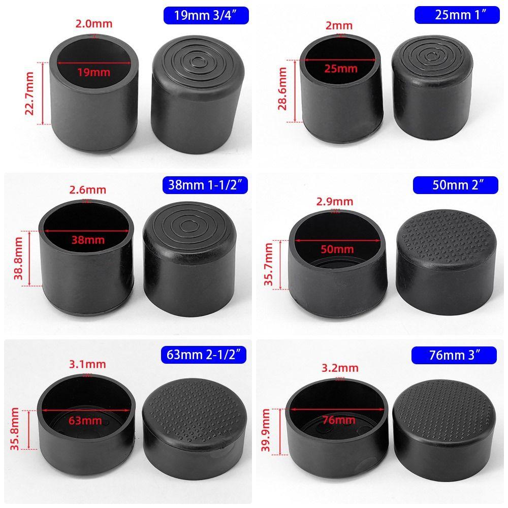 1Pcs Table Bottom Cover Round Tube Plug Furniture Feet Tubing End Covers New Chair Leg Caps