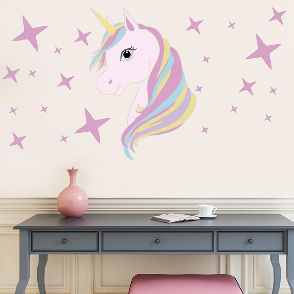 1 Pc Unicorn Theme Wall Sticker Fantastic Safe Waterproof Wallpaper For Children S Room Porch Kupit Nedorogo Vygodnye Ceny Besplatnaya Dostavka Realnye Otzyvy S Foto Joom