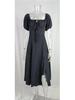 2026 Spring Resort Style Off-the-Shoulder Slit Long Dress: Elegant Lace-Up French Design for Women