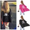 2024 New 1sets/lot Halloween Decorations Pirate Sets Clothing Cloack with Eyemask Hat for Children Party Cosplay 1 Cape 1 Mask