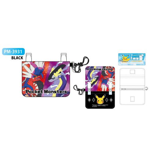 Sun Art Pokemon Mini Wallet with Neck Cord, Black, PM 3931 BK
