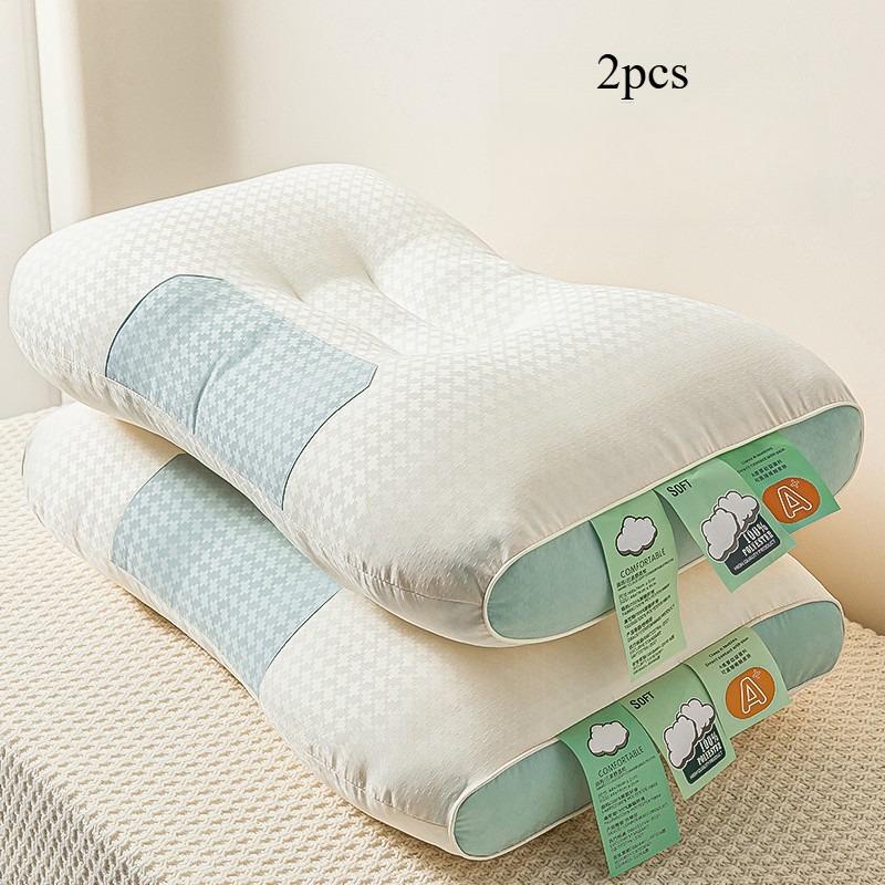 Two-color Spliced Sleep Pillow Hotel Pillow Cervical Pillow Comfortable Stress-relieving And Sleep-promoting Pillow 48x74cm